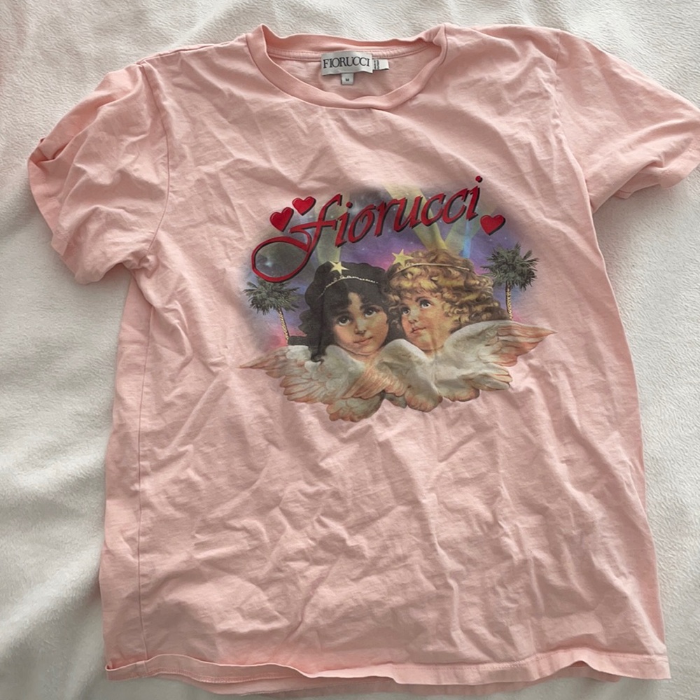 Pink fiorucci tee shirt